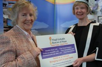 Elizabeth Murphy MBE, Chair and Founder of Beacon of Hope with Professor April McMahon.