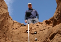 Professor Mark Macklin taking samples in an abandoned Nile river channel