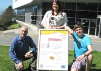 Left to right: Tony Orme, Enterprise Manager, Commercialisation and Consultancy Services; Annie Page and James Wheldon from the BIZ Society