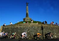 Cyclists racing at Aberystwyth during the 2012 event