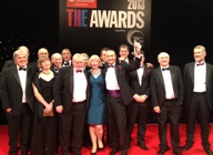 Members of the IBERS team celebrate at the 2013 Times Higher Education Awards