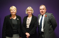 Baroness Randerson, Professor April McMahon and Mark Williams MP