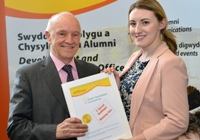 Lucy-Jane Newman with Chair of the Judges, Professor Donald Davies