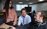 Mary Jacob, Tom Bartlett and Karl Drinkwater, Department of Psychology Librarian