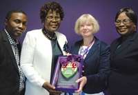 Dr Charles Ologunde, Dr. Theresa Taiwo Akande, Professor April McMahon and Mrs Adeniran Stephania Odusade.