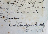 Mendelssohn letter and signature