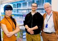 Pictured at the UK neutron source (ISIS) are (left to right) Dr V K Tian from the Dental School at Budapest, Dr Gregory Chass from QMUL and Professor Neville Greaves from Aberystwyth University