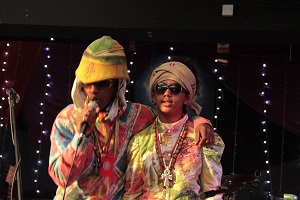 Scratchylus and Empress Reggae who performed at Aberystwyth University during Black History Month 2016.