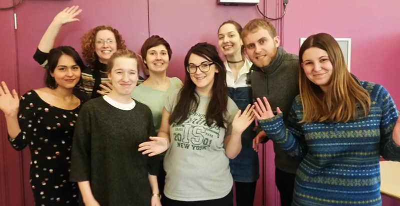 Members of the student team who have been organising the ‘We are Legends’ sessions at the National Library of Wales.