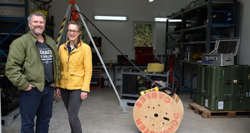 Professor Bryn Hubbard, Director of the Centre for Glaciology at Aberystwyth University and PhD student Katie Miles who will be working on Khumbu glacier.