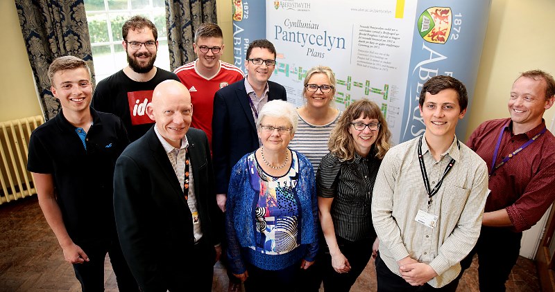 Members of the Pantycelyn Project Board which is overseeing plans to redevelop the hall of residence for Welsh speaking students