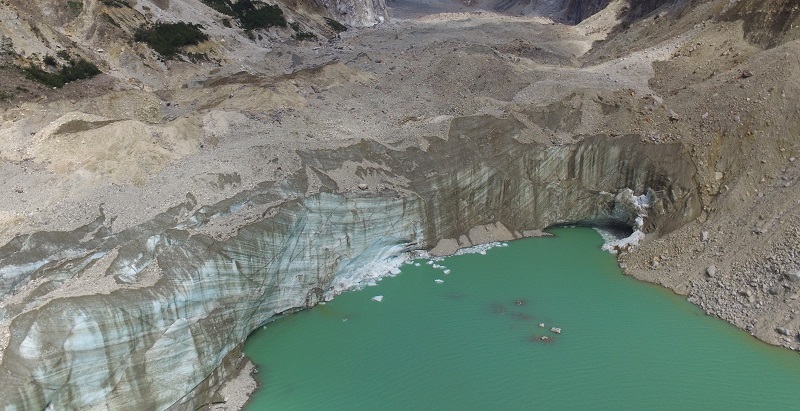 A glacial lake formed as the Chileno Glacier in Chilean Patagonia retreats. In South America an estimated 15,000 deaths have been caused by Glacial Lakes Outburst Floods over the past 200 years.