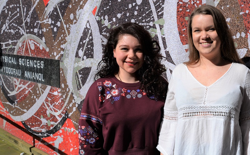 Kate Warren (Left) and Sigrid Mathieson, who will be attending the 2018 Conference for Undergraduate Women in Physics (CUWiP) UK thanks to a travel bursary from the Department of Physics.