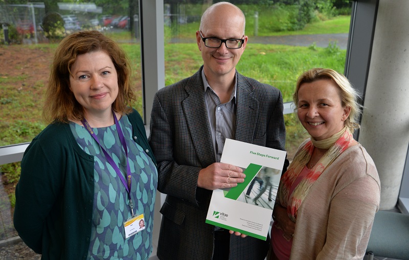 Left to right: Dr Jennifer Deaville, Research Development Manager, Dr Dafydd Roberts, Research Development Officer and Sarah Wydall from Faculty of Arts and Social Sciences at Aberystwyth University. Not pictured are Heather Hinkin from Human Resources and Dr Patricia Shaw from the Faculty of Business and Physical Sciences.