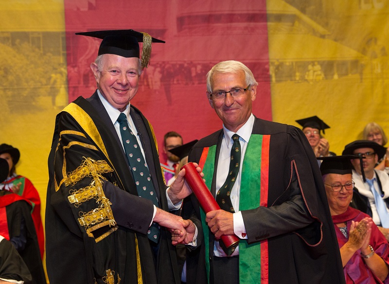 His Honour Judge Milwyn Jarman QC was among those presented with an Honorary Fellowship in 2018.
