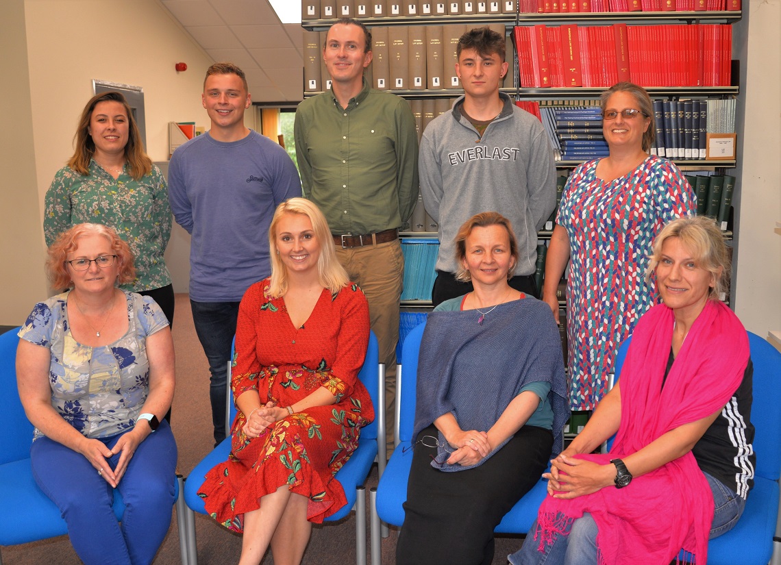 Members of the Dewis Choice team (left to right) front row: Elize Freeman, Rebecca Zerk, Sarah Wydall, Jose Owen; back row: Cara Fisher, Christopher Neville, David Cowsill, Tom Chapman and Ruth Jenkins