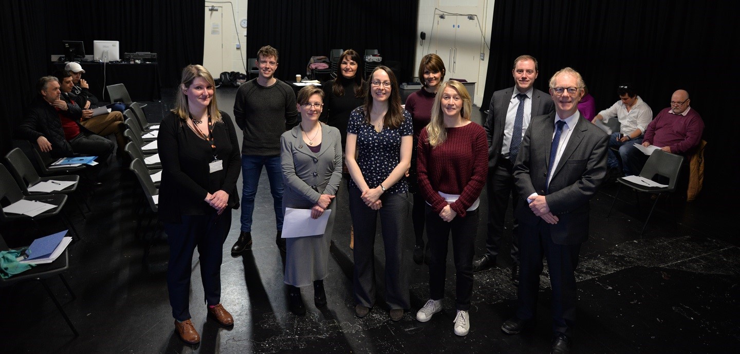 Members of the team who are staging the moot court at Aberystwyth University.