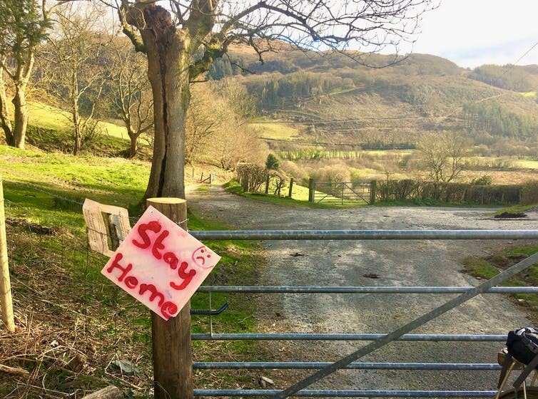A protest sign in rural Wales. Allan Shepherd