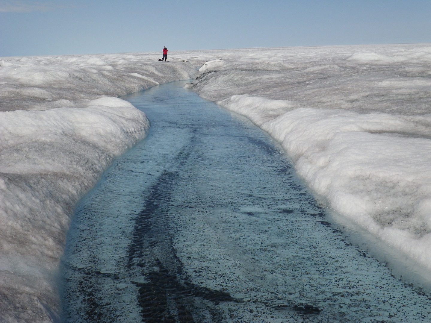 Aberystwyth University researchers on the Greenland ice sheet