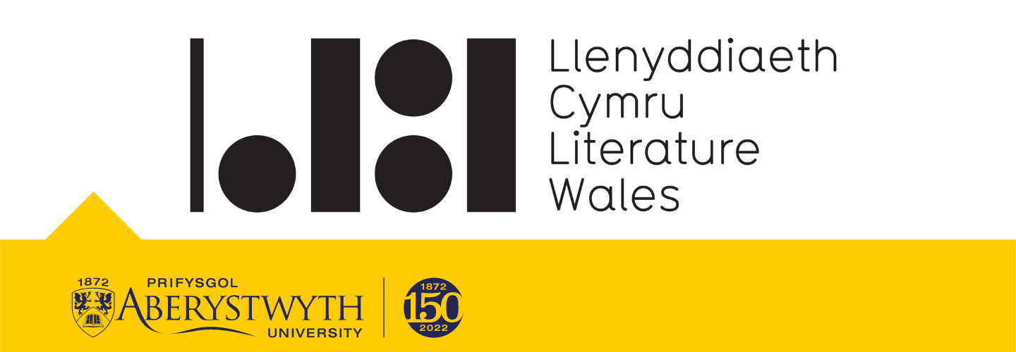 The logo of Aberystwyth University and Literature Wales
