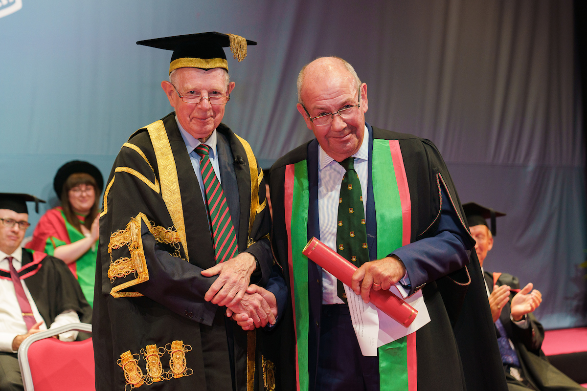 The Right Honourable Lord Thomas of Cwmgiedd (Chancellor, Aberystwyth University) with His Honour Judge Nicholas Cooke QC