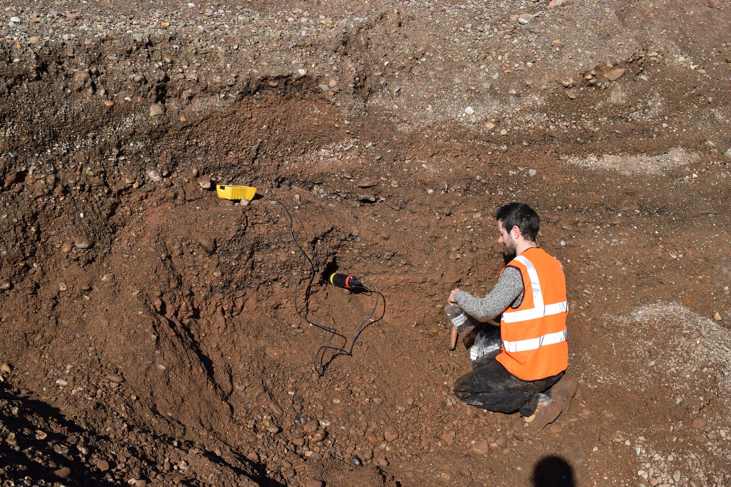 Aberystwyth University scientists gathering data as part of the BRITICE-CHRONO project