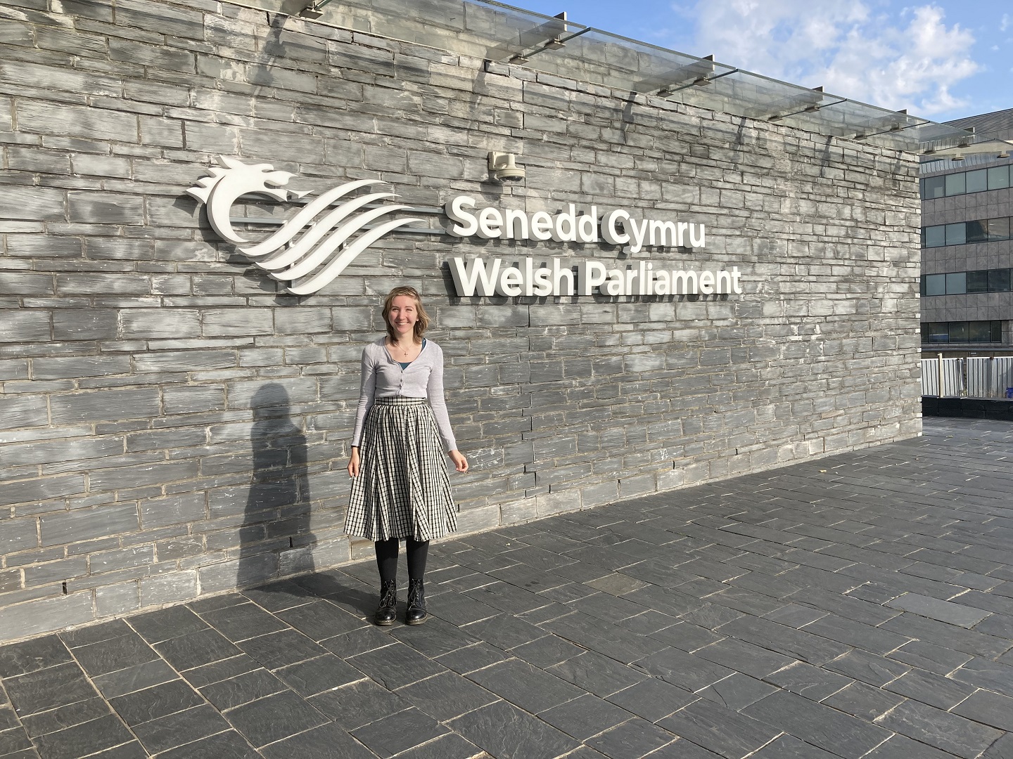 Ellena Jenks attending the 'Feeding Wales and the World' event at the Senedd in October 2022