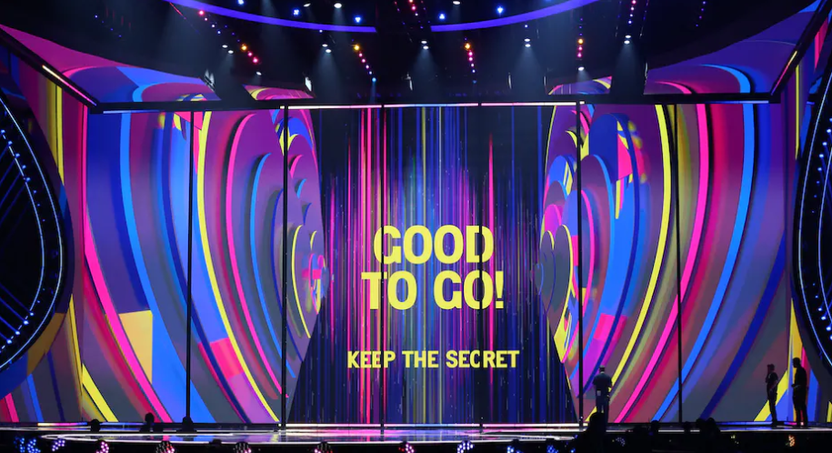 The stage of the 67th annual Eurovision Song Contest at the M&S Bank Arena in Liverpool. Adam Vaughan/EPA Images