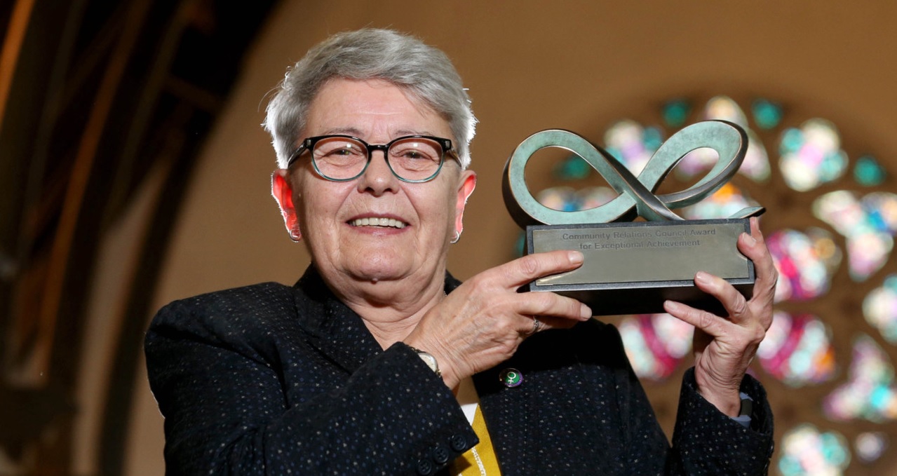 Eileen Weir received the Northern Ireland Community Relations Council Exceptional Achievement Award in 2018