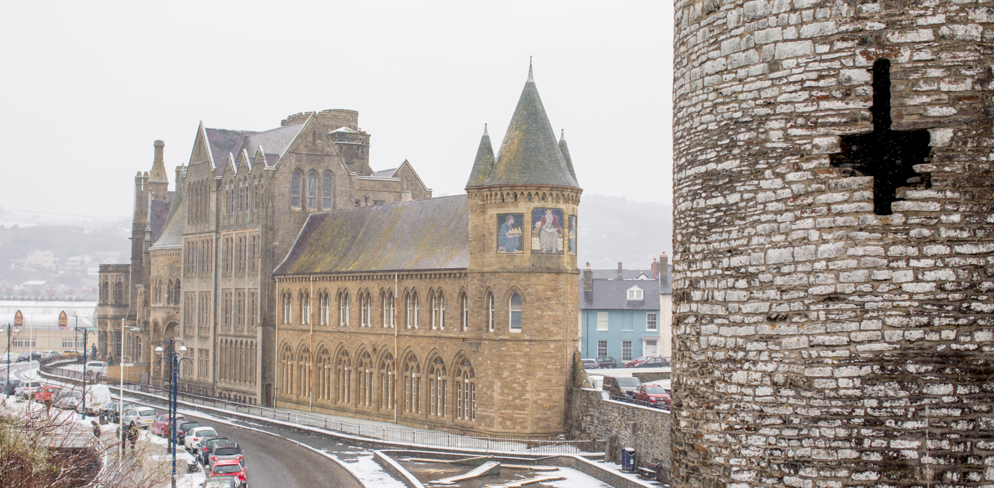 The Old College in the snow