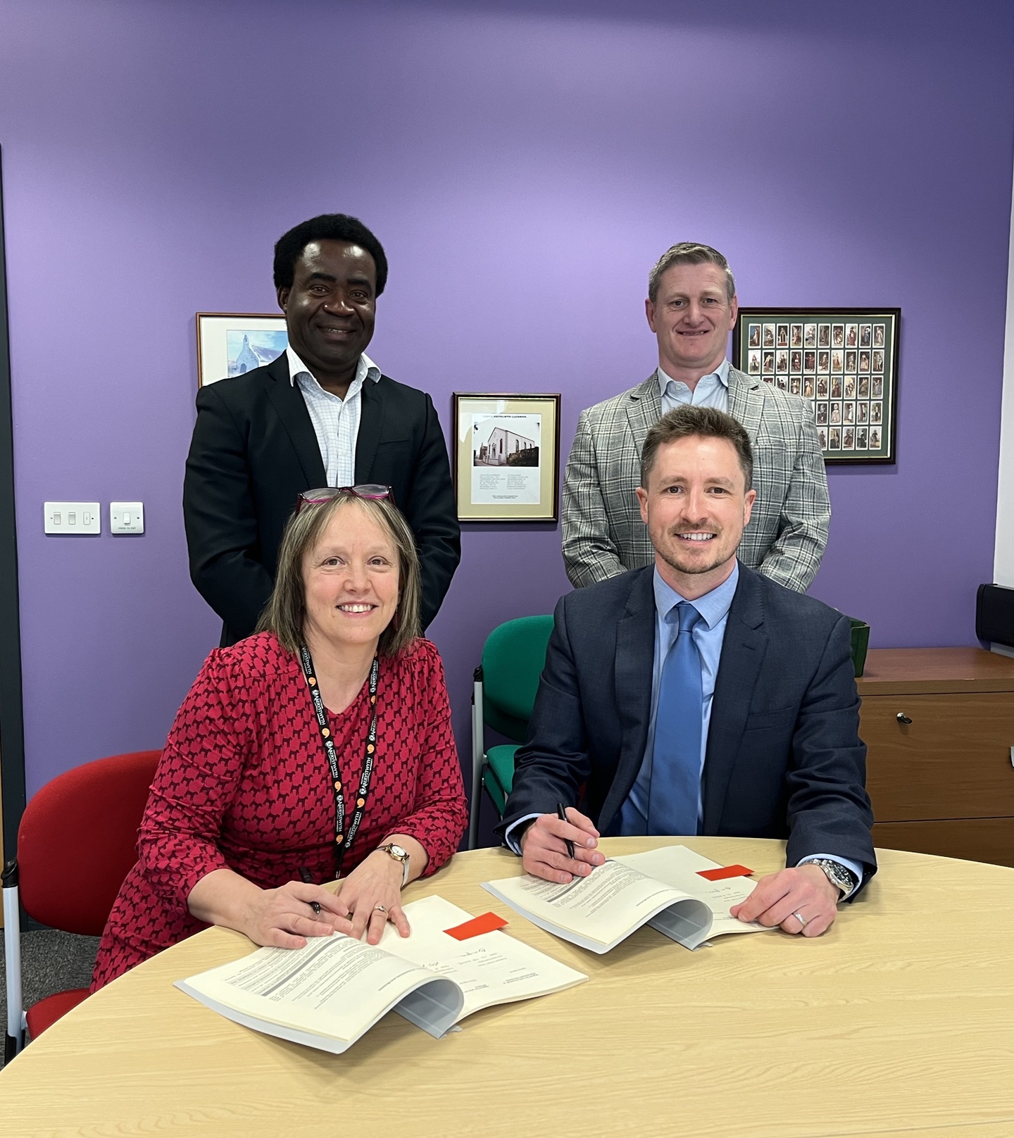 Professor Anwen Jones, Llŷr Roberts, Dr Wyn Morris, Dr Aloysius Igboekwu