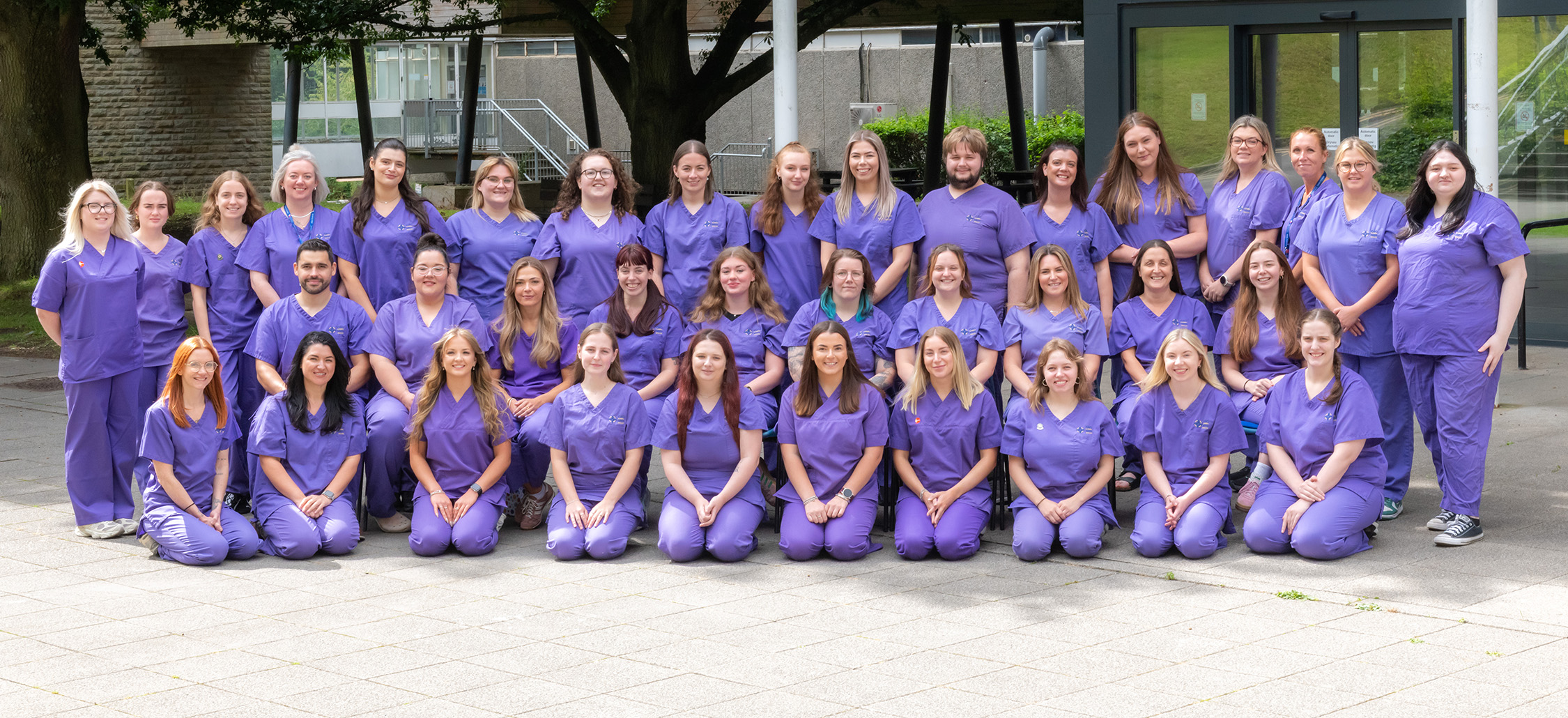 Aberystwyth University student nurses celebrating qualifying