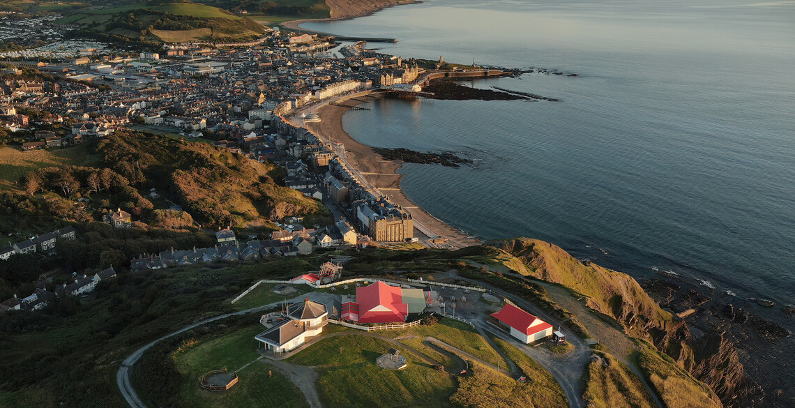 Aerial view of Aberystwyth