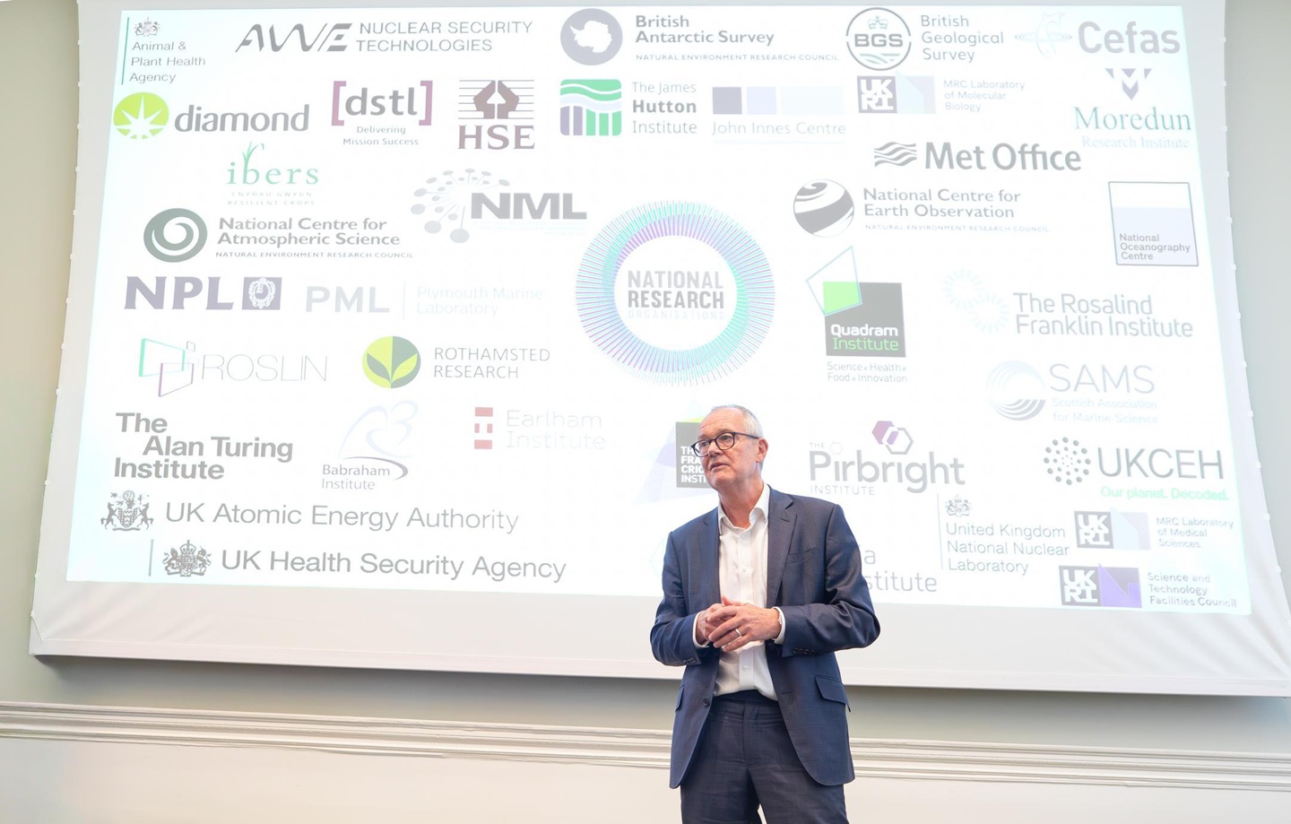 Science Minister Lord Patrick Vallance officially launching the National Research Organisations group