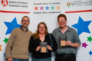 Left to right: Dr Malte Urban (Senior Lecturer in English Literature), Professor Louise Marshall (Head of School of Languages and Literature) and Dr Alex Hubbard (Associate Lecturer, English Literature and Creative Writing)