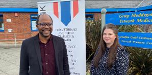Dr Olaoluwa Olusanya, founder of Veterans Legal Link and Reader in Law at Aberystwyth University (left) and Michelle Hopewell, Nurse Practitioner at Ystwyth Medical Group
