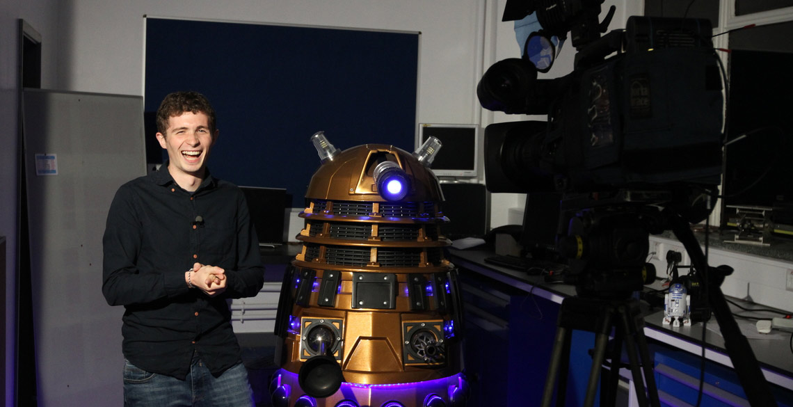 A student meeting a dalek