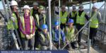 Members of the Greenough & Sons team who are re-roofing the Old College. 