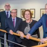 From left to right: Jan Ruzicka, Richard Beardsworth, Elizabeth Treasure, Carwyn Jones