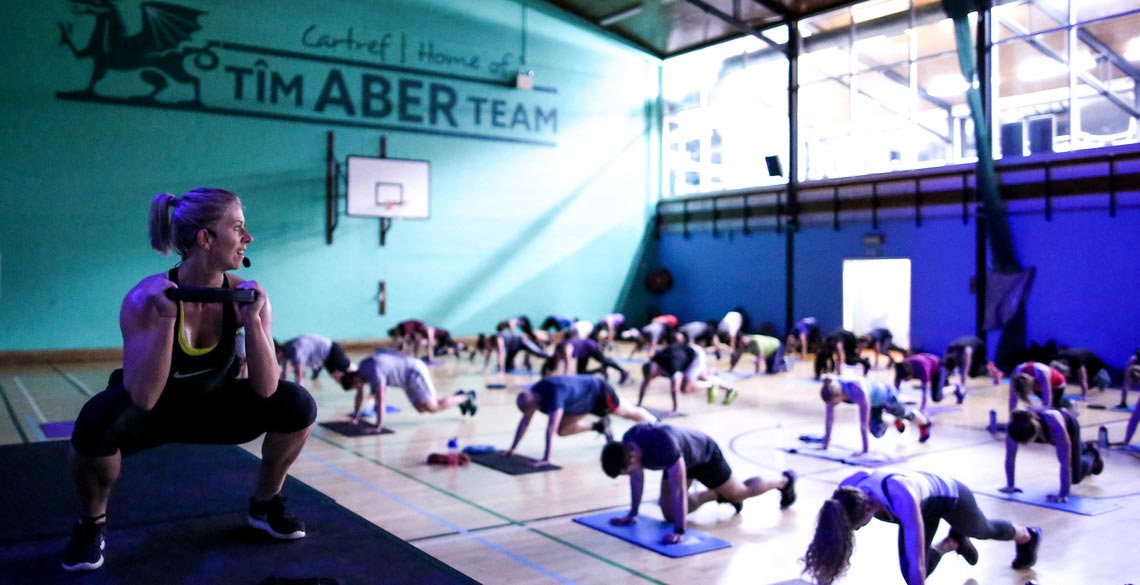 High Intensity Interval Training (Hiit) class in the University's Sports Centre.