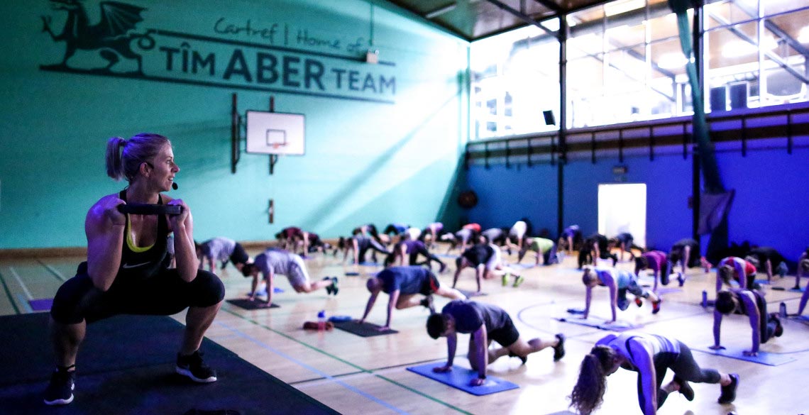 High Intensity Interval Training (Hiit) class in the University's Sports Centre. 