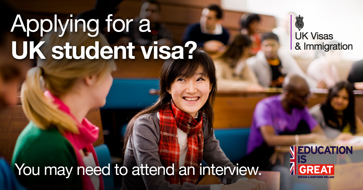 UK Visas & Immigration poster for applying for a UK student visa