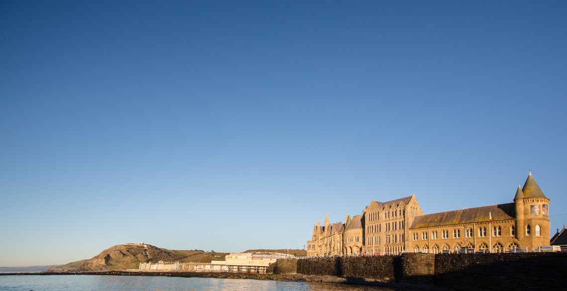 A view of Aberystwyth town