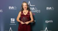 Sharon King receiving the British Veterinary Association&rsquo;s Veterinary Mentor Award 2026. Photo: British Veterinary Association