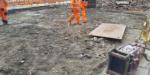 Preparation works to piling mat. 