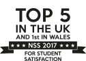 Top 4 in the UK and 1st in Wales - NSS 2016 - for Student Satisfaction