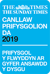Canllaw Prifysgolion Da 2019 - Prifysgol y flwyddyn ar gyfer ansawdd dysgu