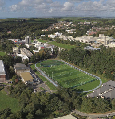 Aerial view of Penglais Campus
